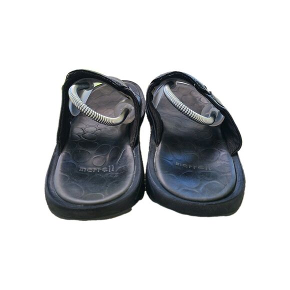 VTG Merrell Singapore Black Leather Slides J33125 Mens 12 Gorpcore Y2K Granola main image 6